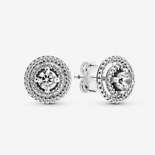 Sparkling Double Halo Stud