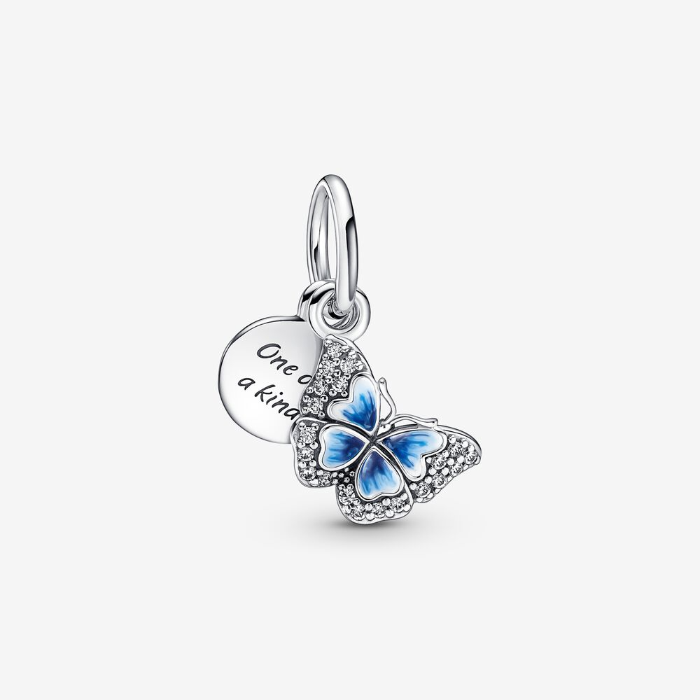 Blue Butterfly & Quote Charm