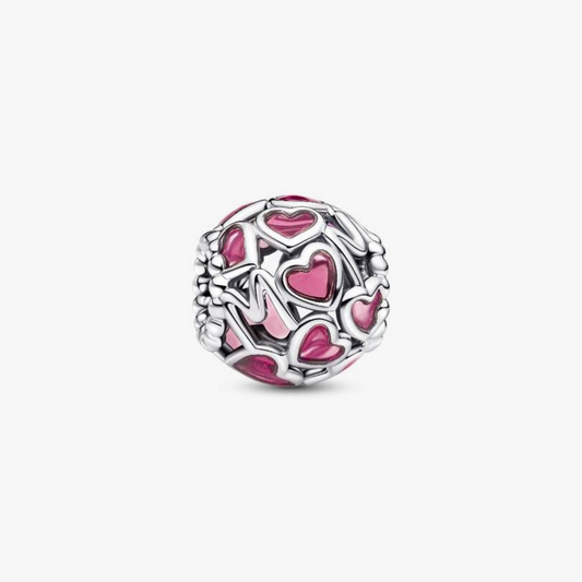 Pink Openwork Hearts Mom