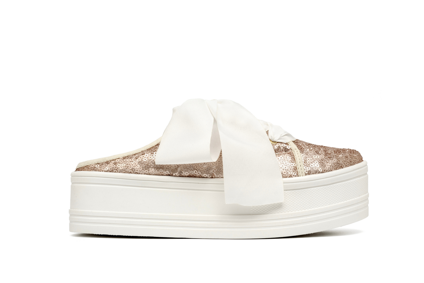 Oliva Suecos Lentejuelas Oro Rosa