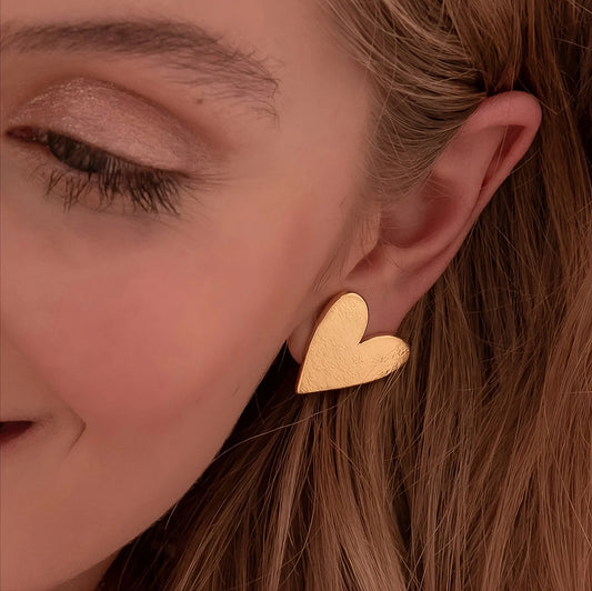 Aretes Maxi Corazon Gold