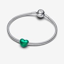 Metallic Green Heart - 2