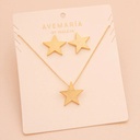 Set Cadena + Aretes Estrella - 2