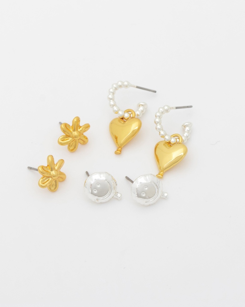 Set X3 Aretes Mini Globo - 3