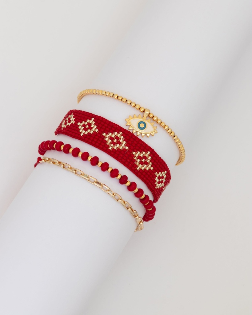 Set x 4 Pulseras Tejida Ojo - 2