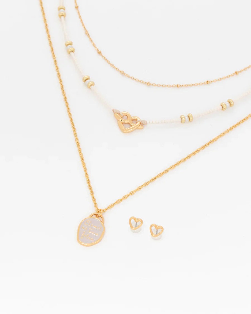 Set x2 Layering El Amor No Tiene Forma + Aretes - 2