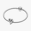 Sparkling Freehand Heart Charm - 2