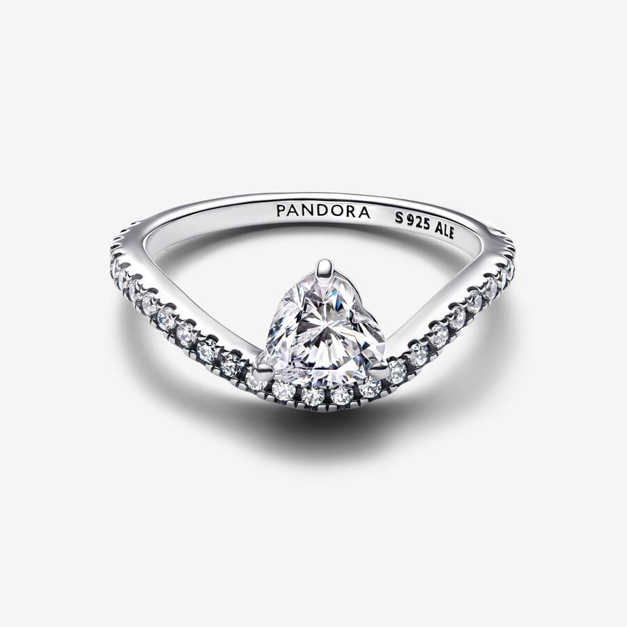 Wavy Pavé Heart Ring 58 - 2