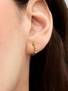 Yellow Huggie Hoop - 3