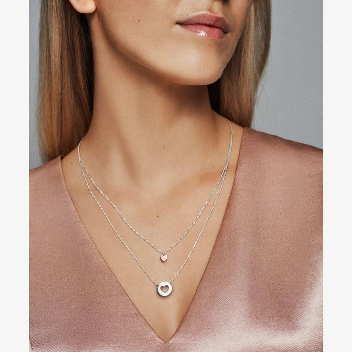 Layered heart necklace - 2