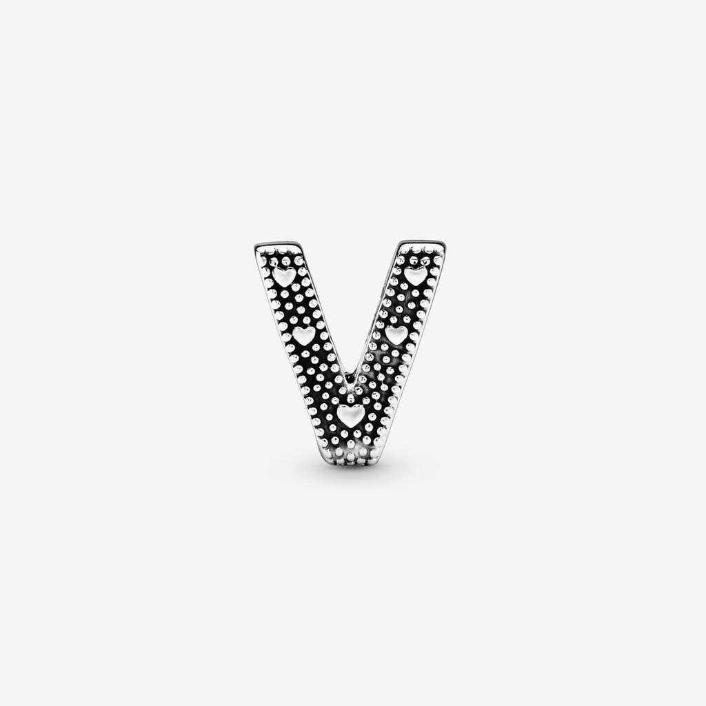 Letter V charm - 2
