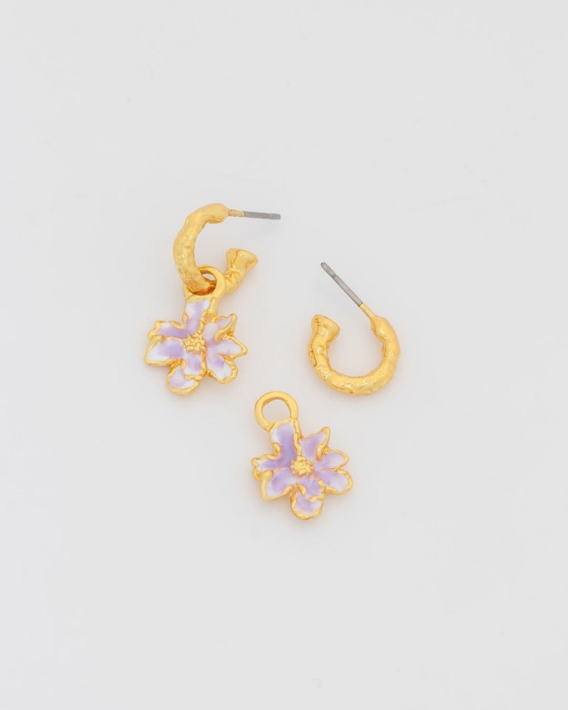 Aretes 2 en 1 Flor Mini - 2