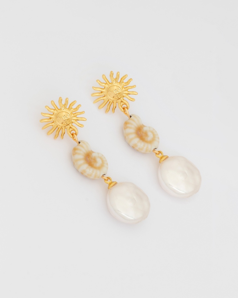 Aretes Sol Perla - 2