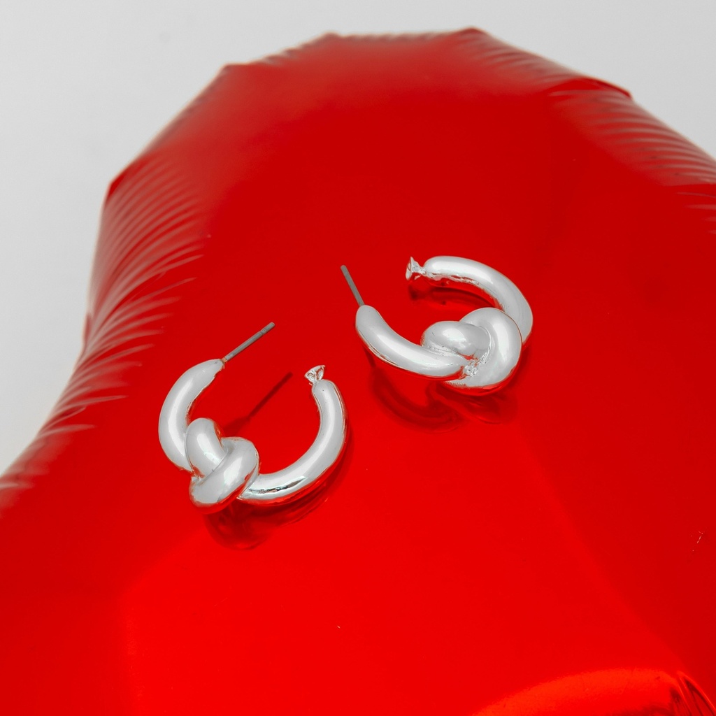 Argollas Globoflexia Nudo Silver - 2