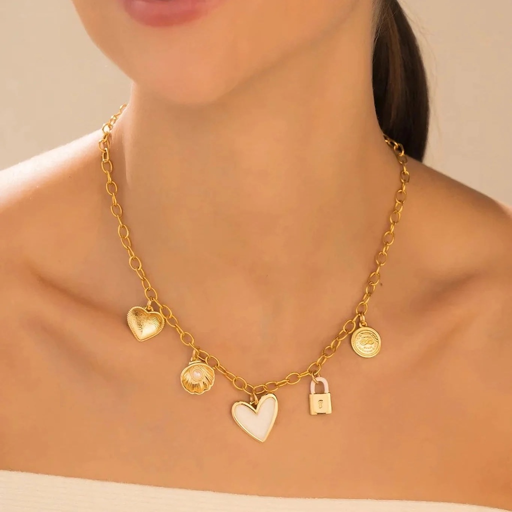 Collar Multicharms + Aretes - 2