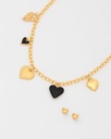 Collar Multicharms Corazones + Aretes - 2
