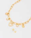 Collar Multicharms Corazón Perla + Aretes - 2