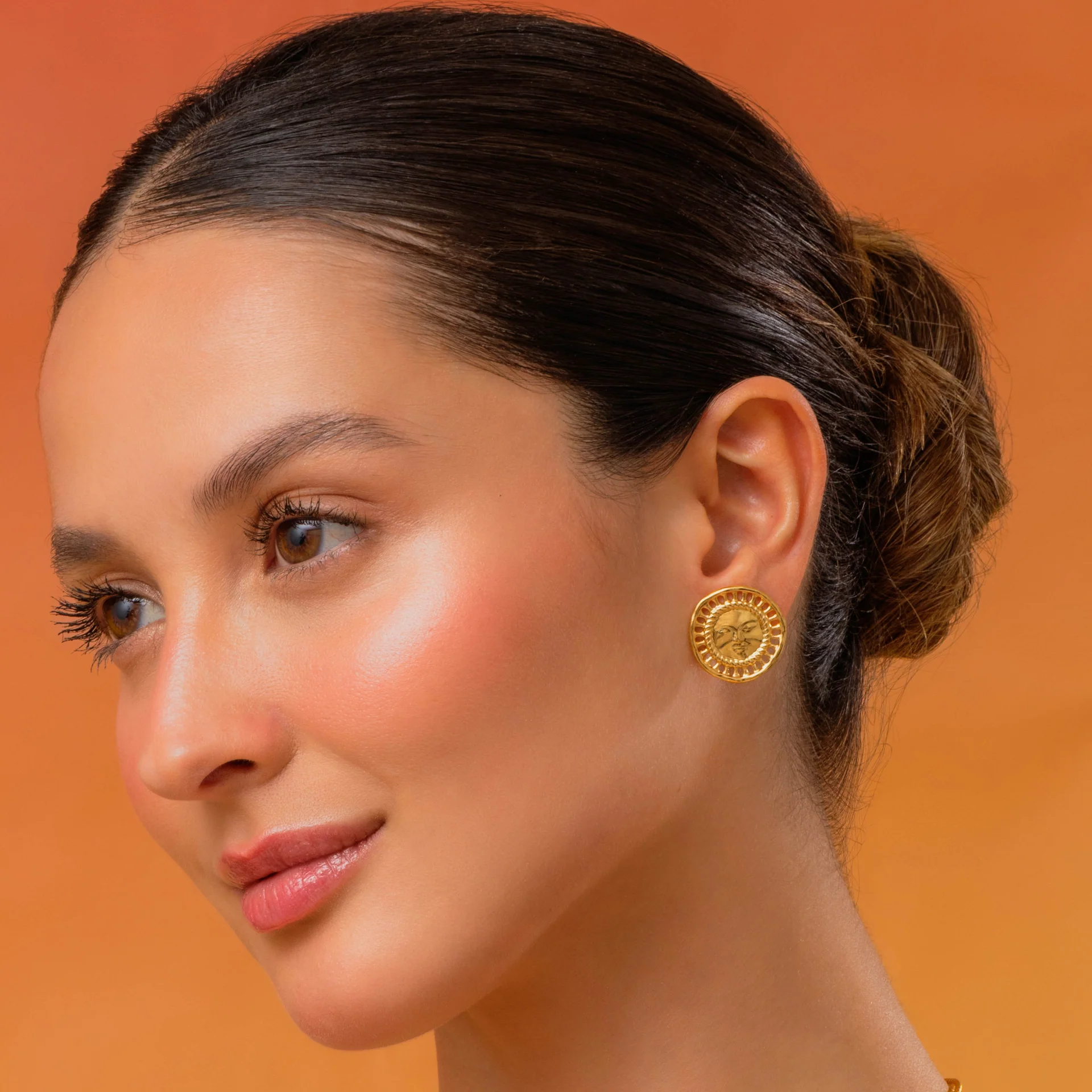 Aretes Maxi Cara Gold