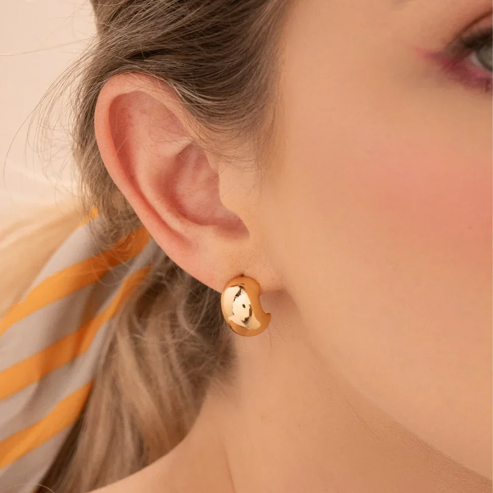 Argollas Mini Chunky Gold
