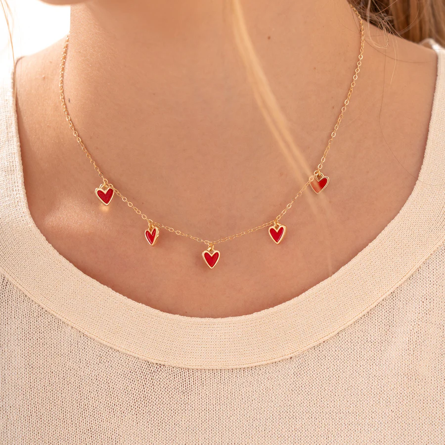 Cadenas Multi Corazones Rojos