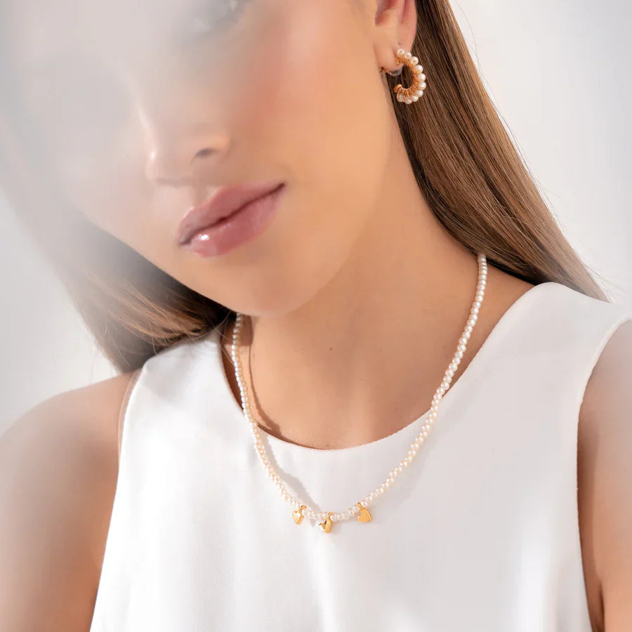 Set Choker + Aretes de Perlas