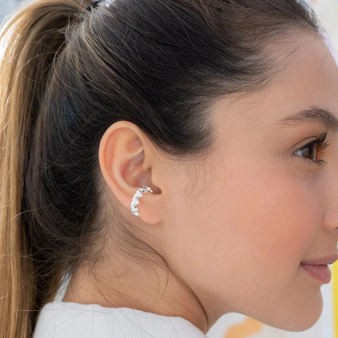 [1015] Earcuff Lovely Silver