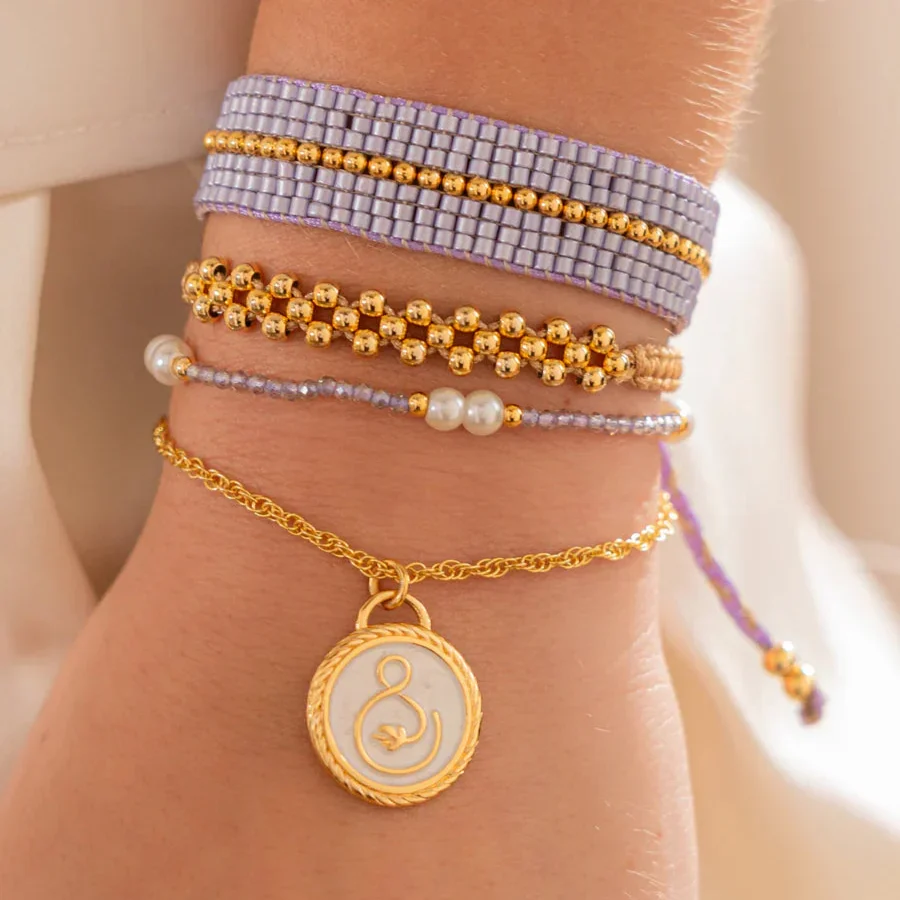 [1186] Set x3 Pulseras Corazón Enlazado + Aretes