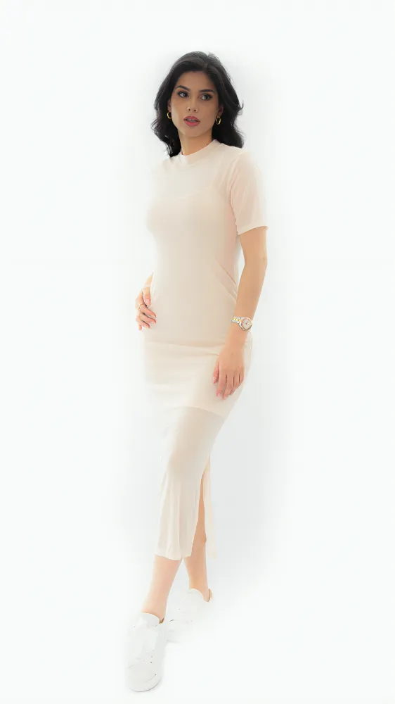 [11436] VESTIDO GLORIA CREMA (S)