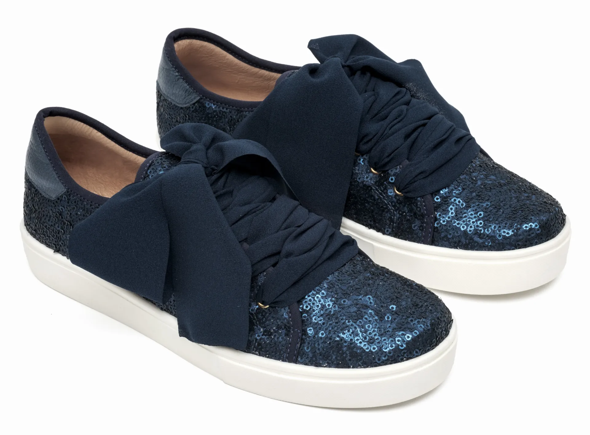 [1212] TENIS LENTEJUELAS AZUL 36