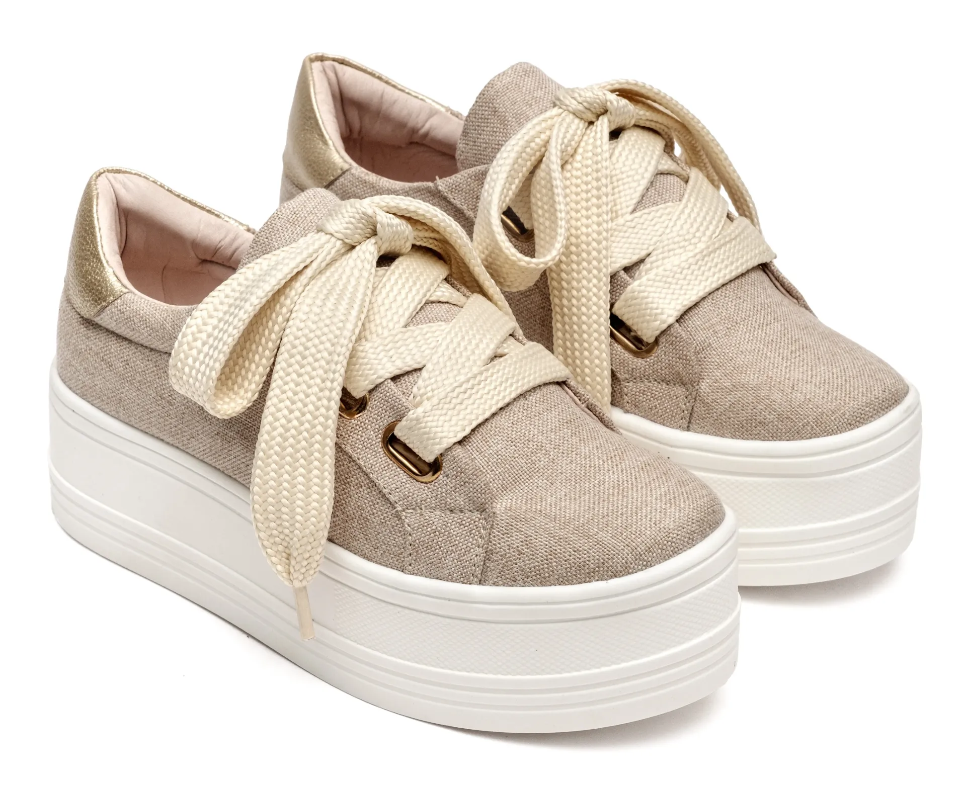 [6213] Tenis P Textil Beige 35