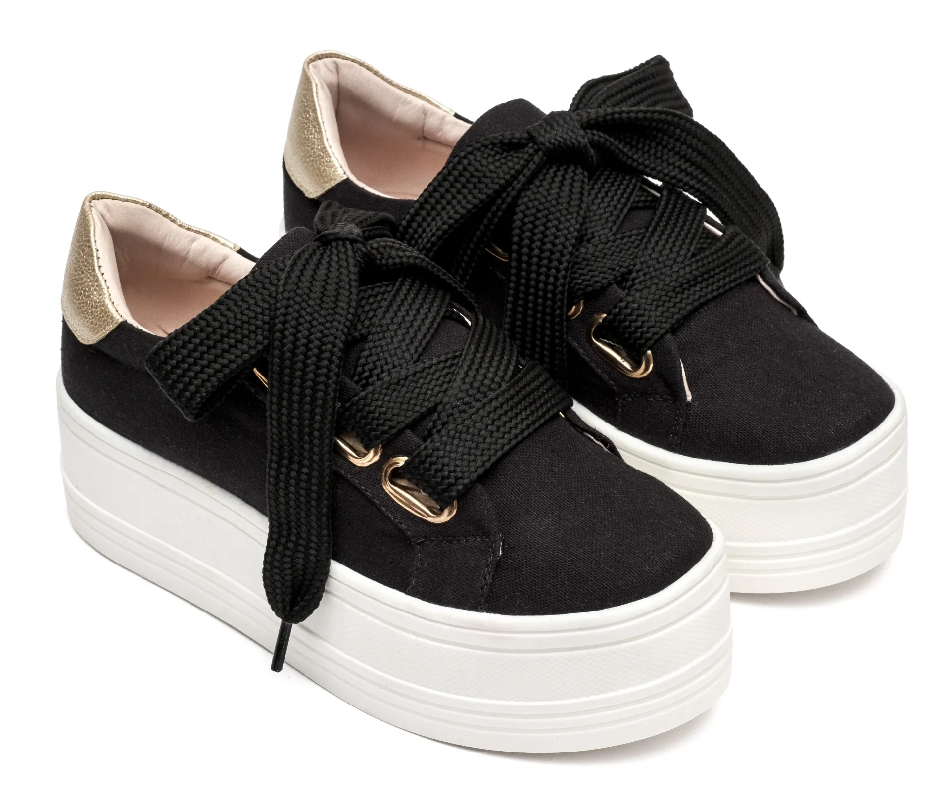 [6226] Tenis P Textil Negro (35)
