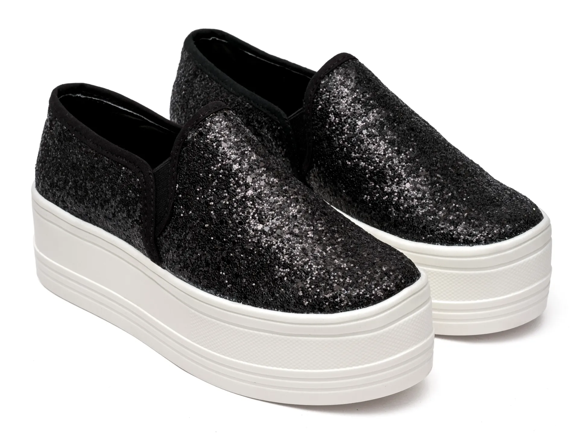 Casual Alto Escarcha Negro