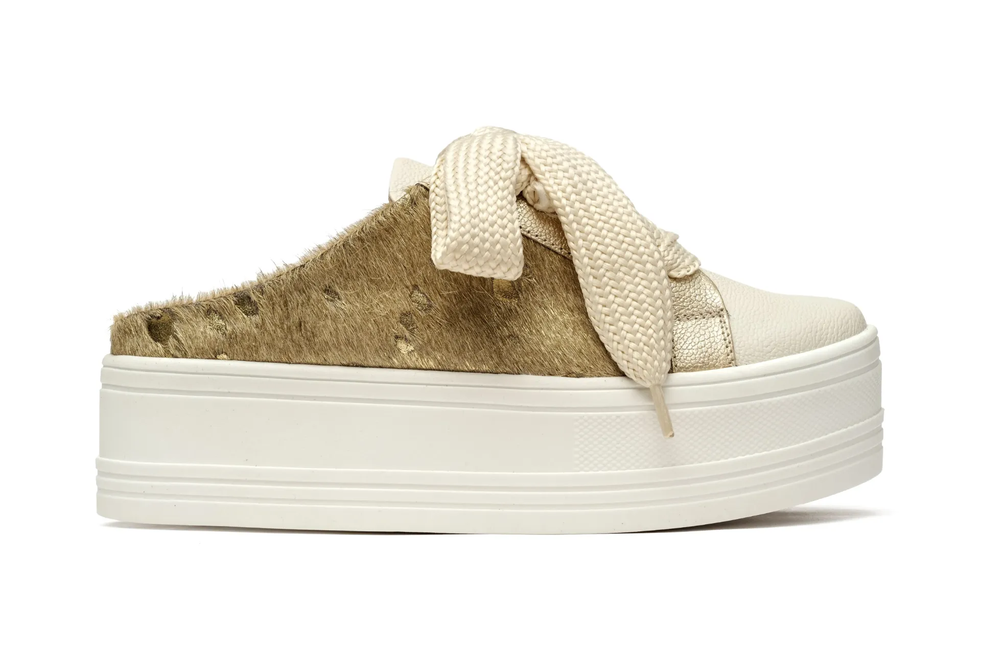 [6293] Tenis Destal Pelos Dorado 36