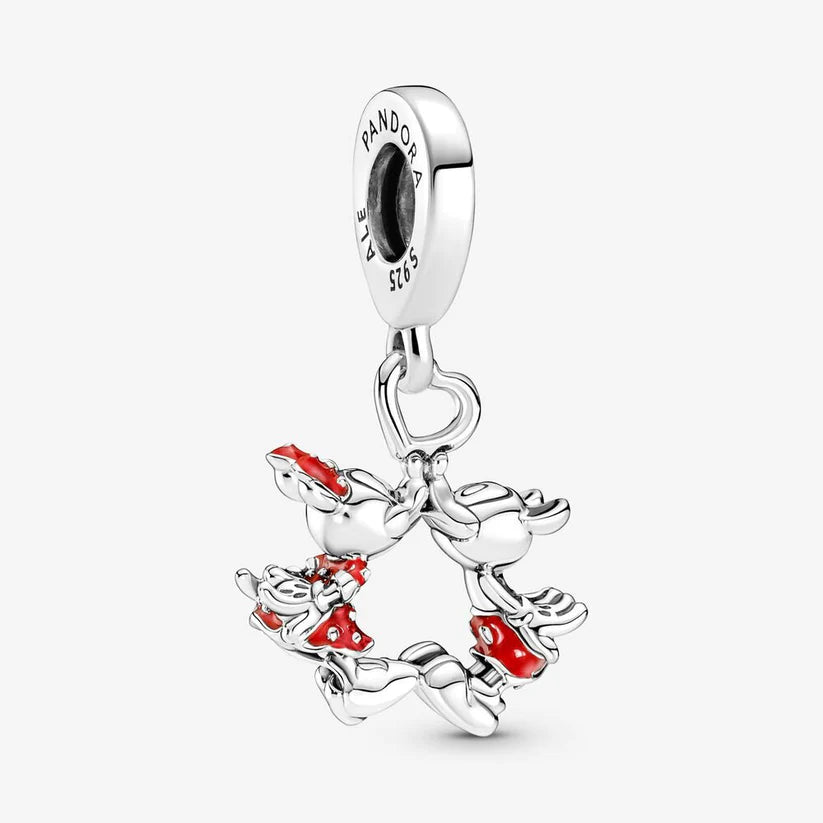 Mickey & Minnie Kissing Dangle