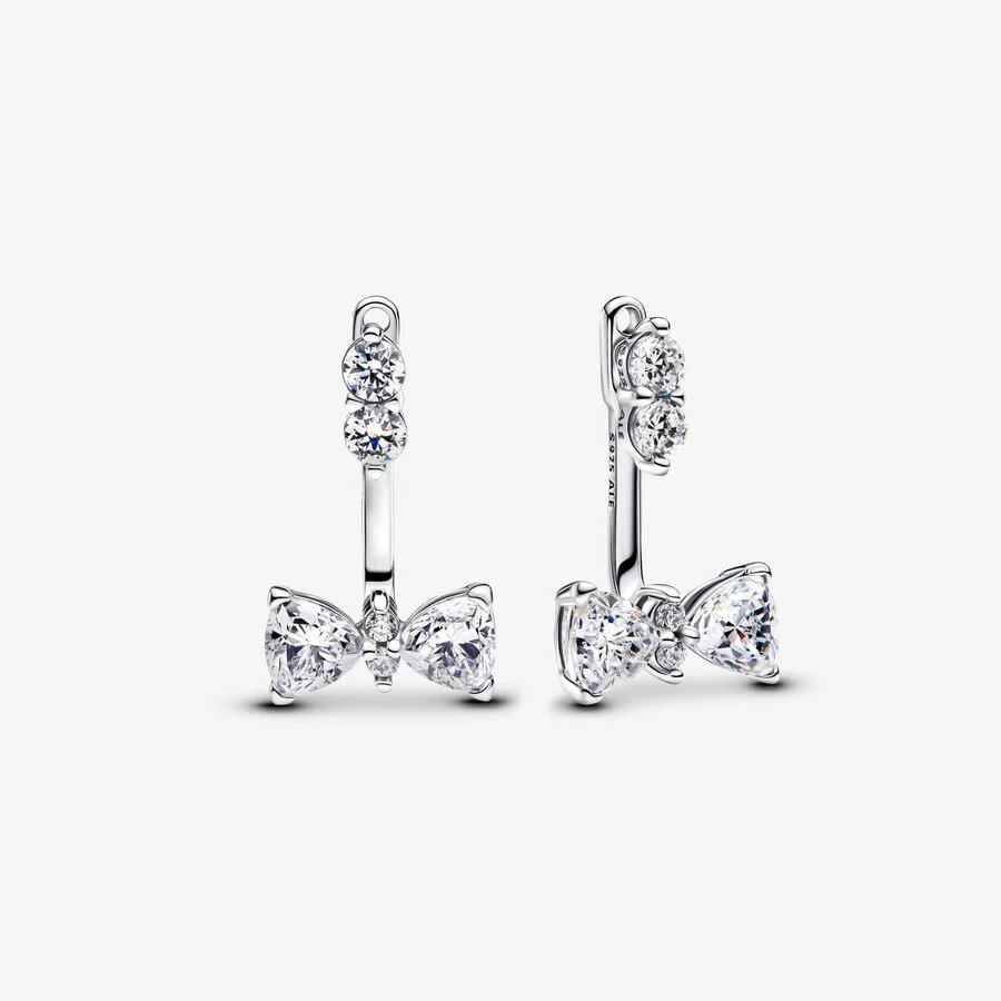 [10702] Sparkling Bow Drop Earrings