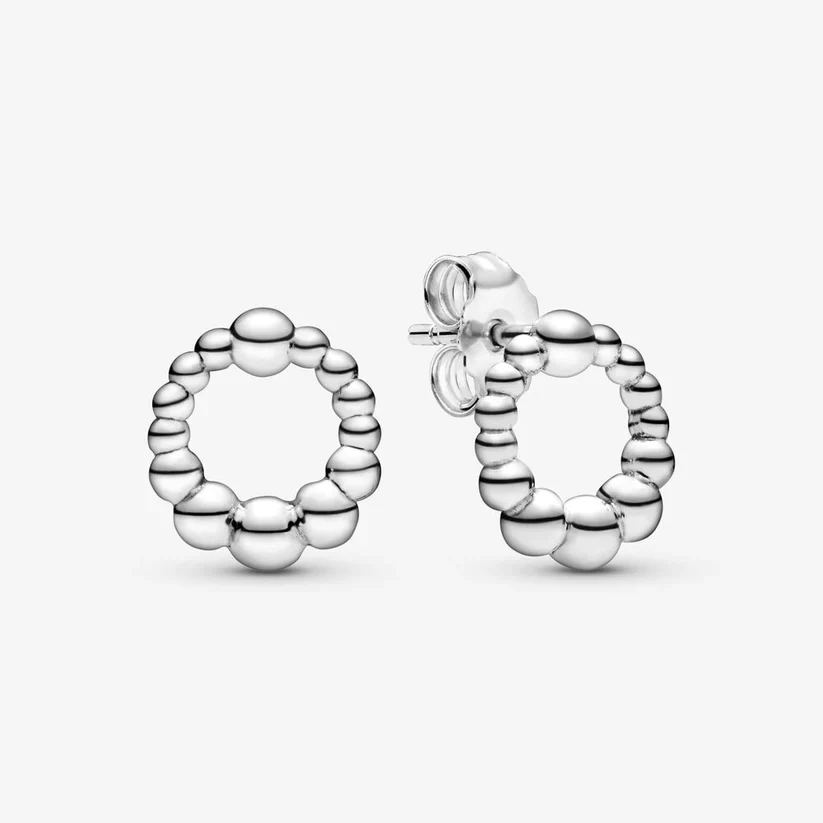 [568] Beaded Circle Stud