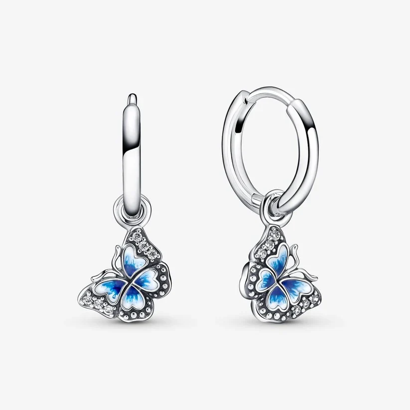 [569] Blue Butterfly Hoop