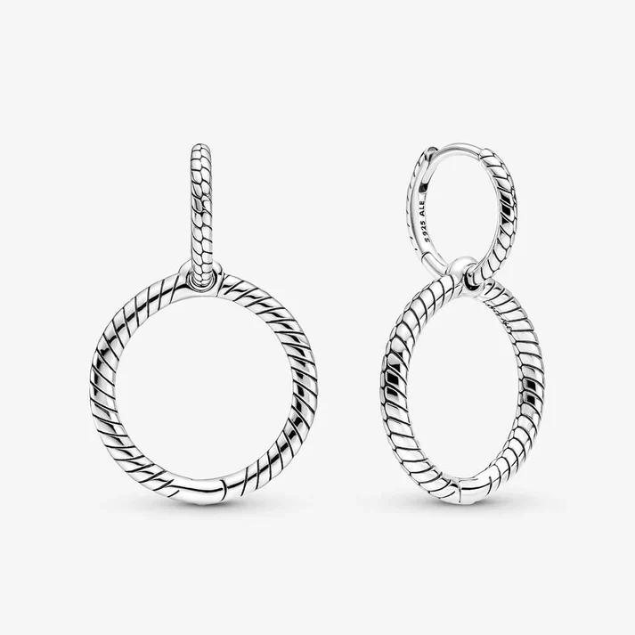 [573] Charm Double Hoop Earrings