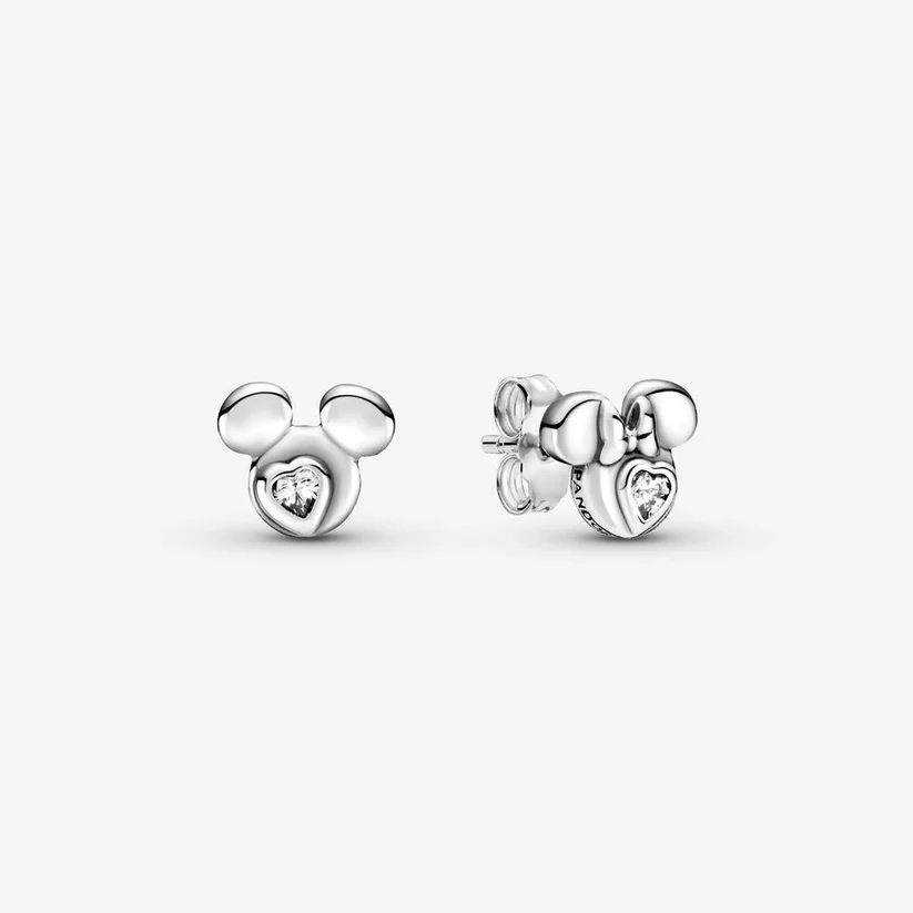 Mickey & Minnie Silhouette Stud