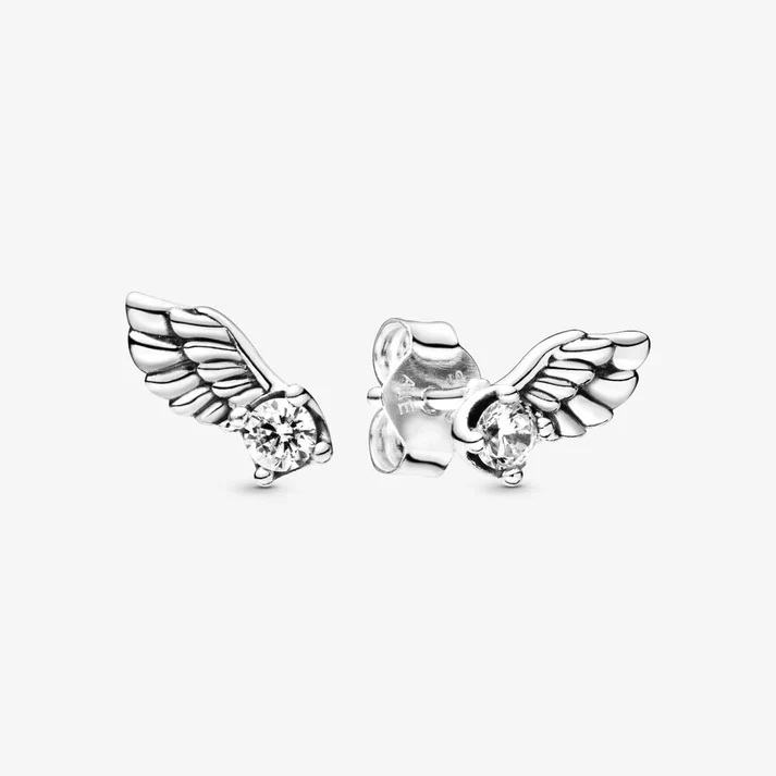 [626] Sparkling Angel Wing Stud