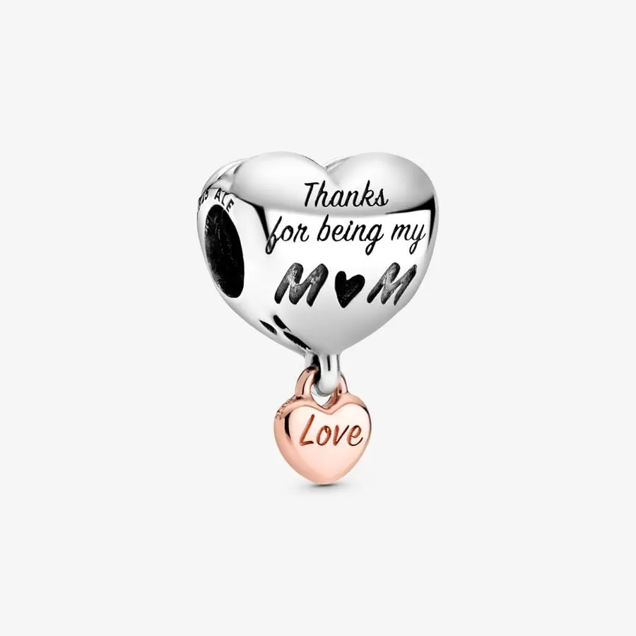 [714] Love You Mom Heart Charm
