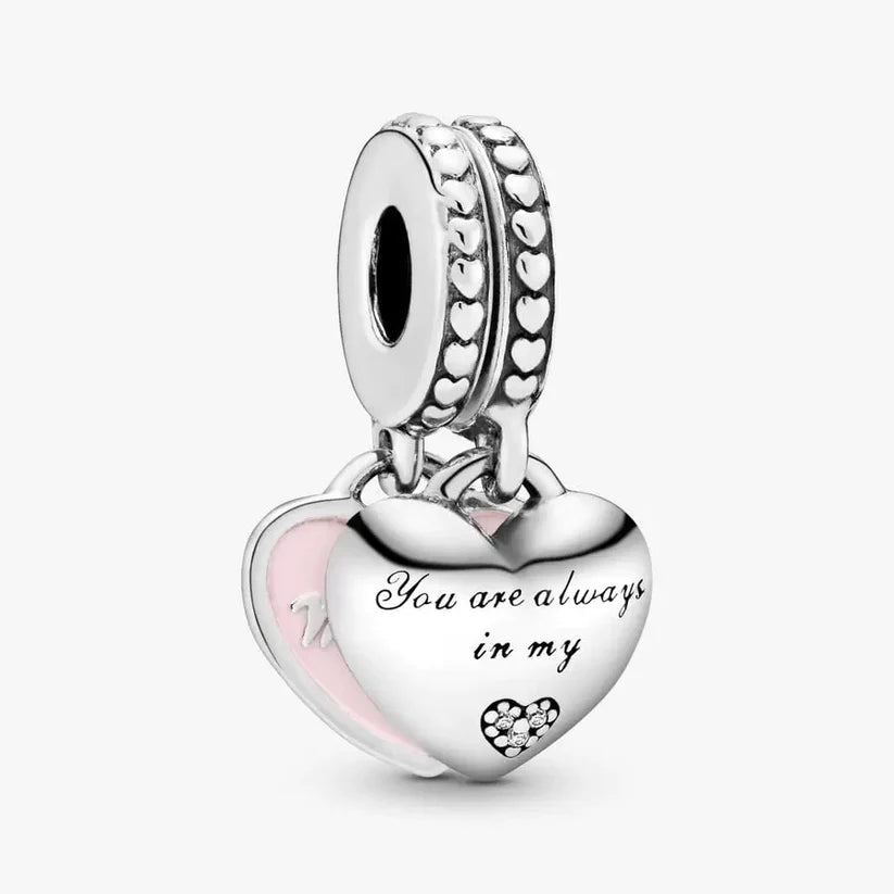 Mother & Daughter Hearts Dangle