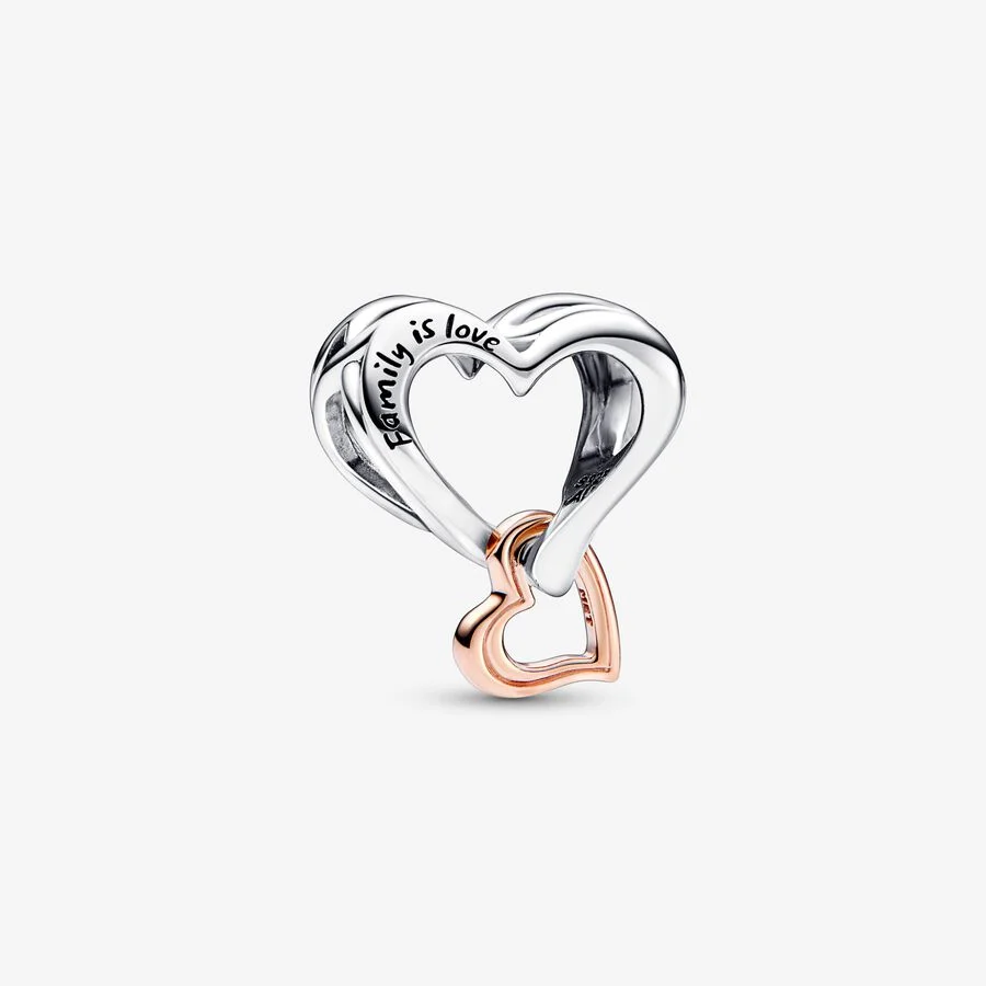 Two-tone Openwork Infinity Heart