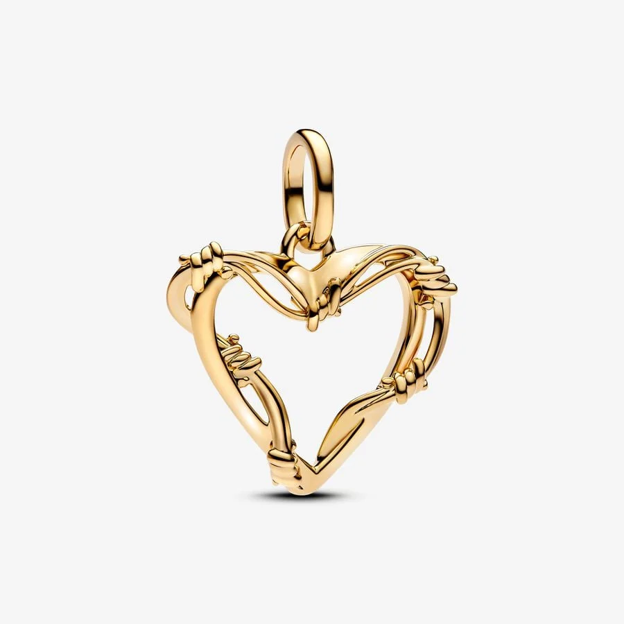 [6033] Wire Heart Dangle Shine