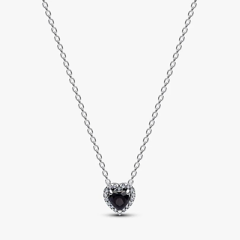 [13644] Elevated Black Heart Collier
