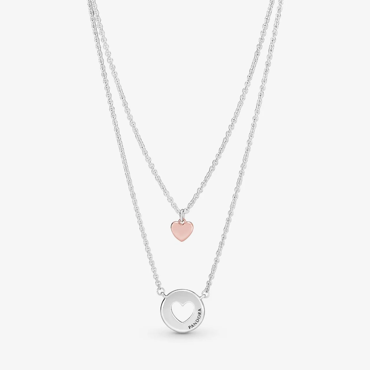 Layered heart necklace