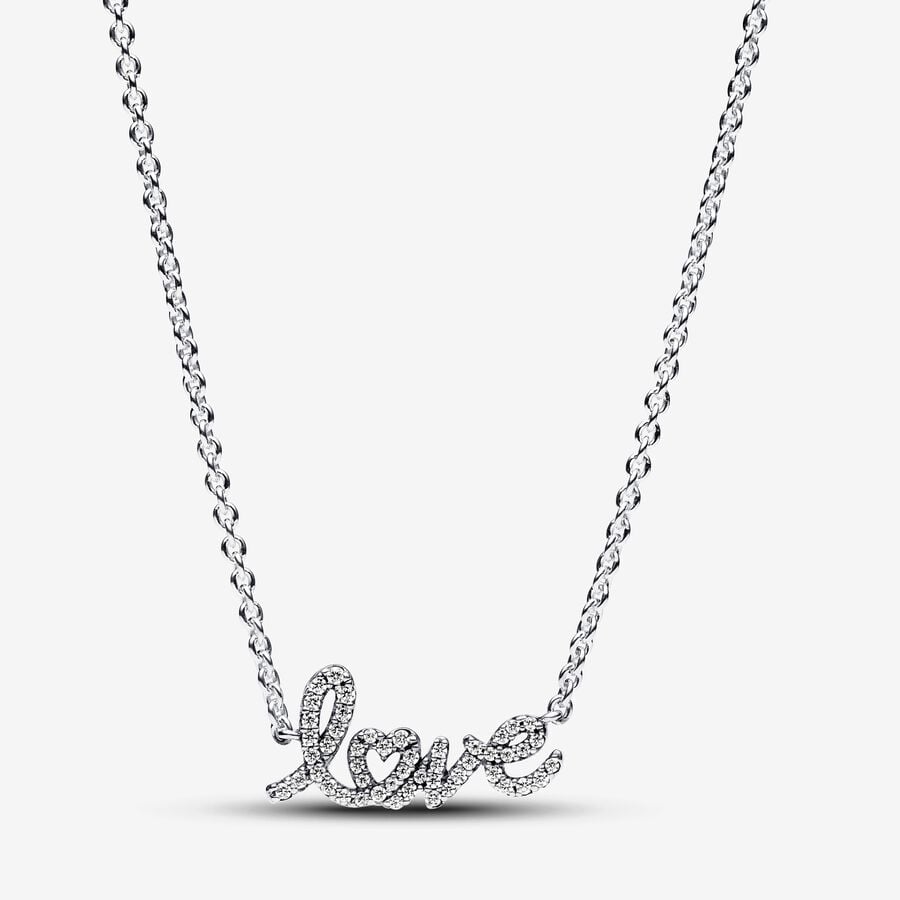 Sparkling Handwritten Love Collier
