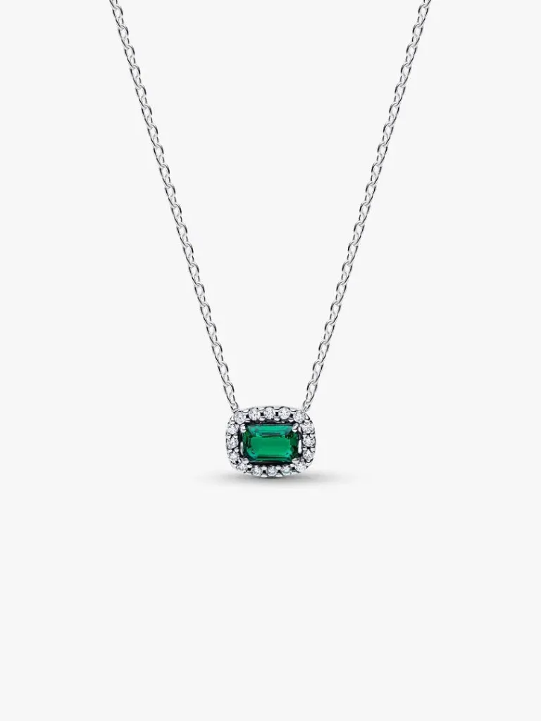 [99026] Rectangular Sparkling Green Halo