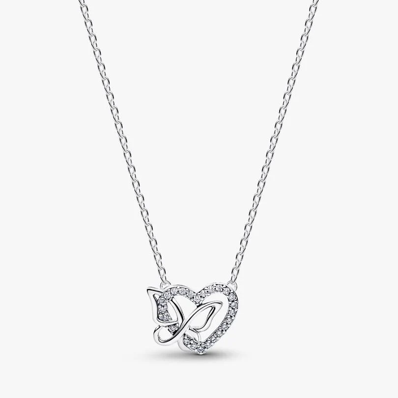 Entwined Heart & Butterfly Pendant