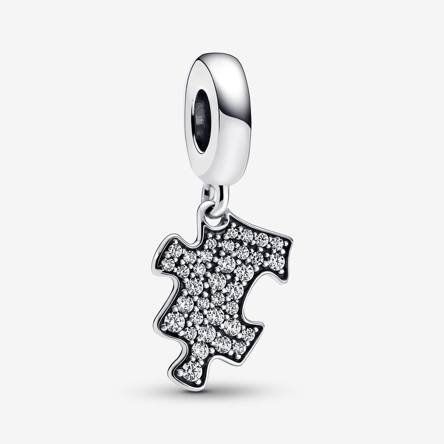 [1315] Sparkling Puzzle Piece Dangle